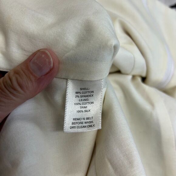 Sail to Sable Blue White Textured Rope Stripe Knit Long Sleeve Dress Size L - Picture 7 of 15